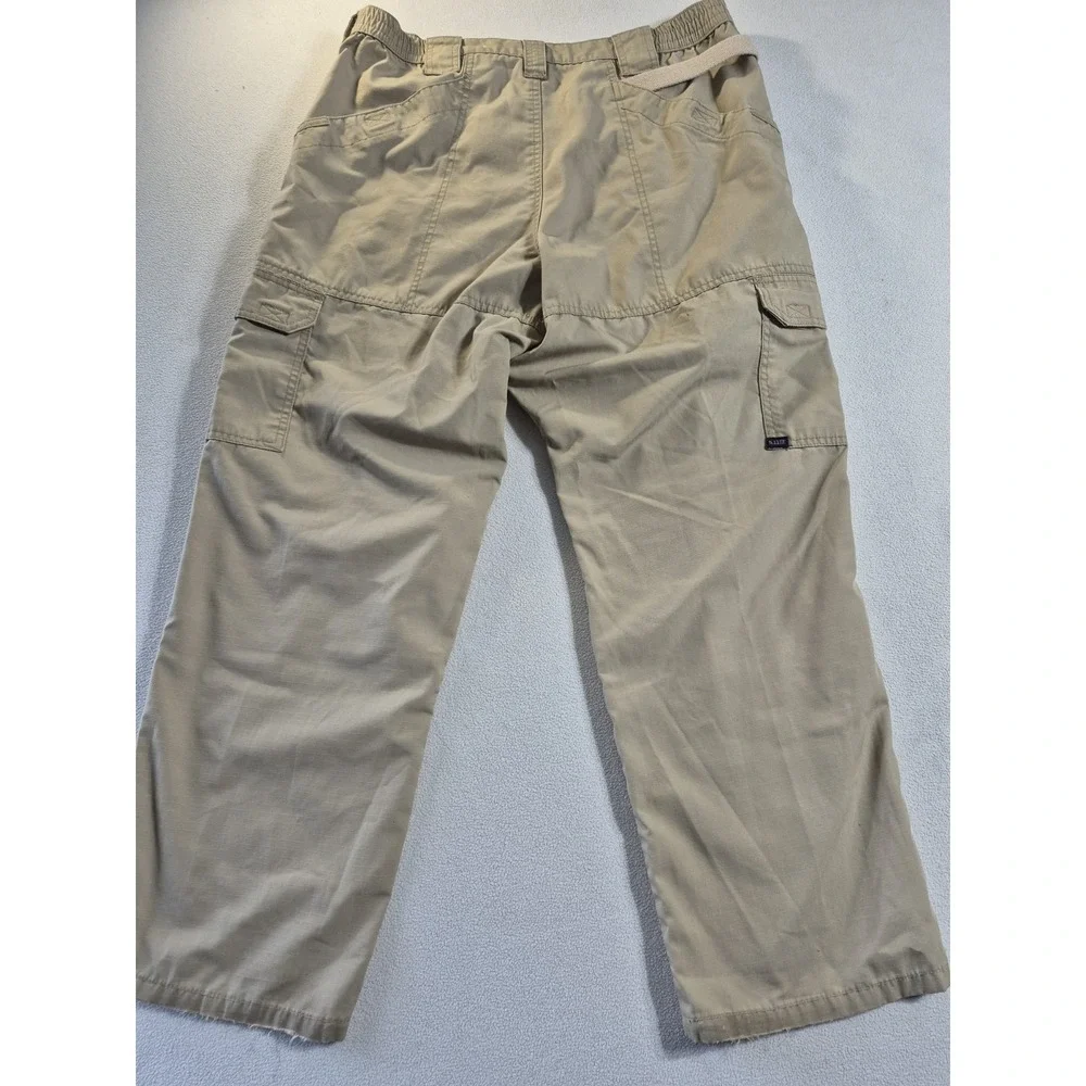 5.11 Tactical Series Pants Mens 36x30 Khaki Tan Ripstop Cargo Combat Work Unifo